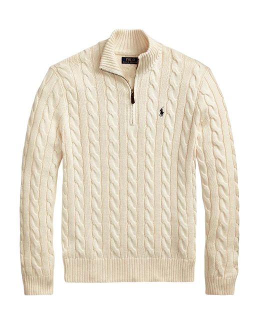 メンズ Polo Ralph Lauren ケーブルニット セーター White