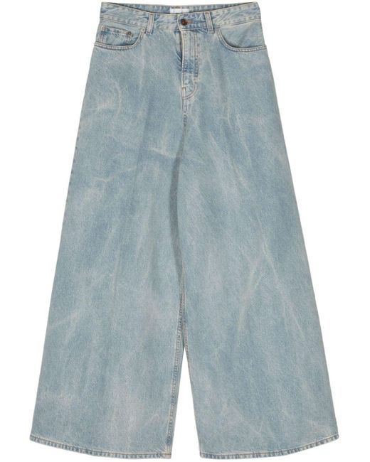 Haikure Big Bethany Mid Waist Jeans Met Wijde Pijpen in het Blue