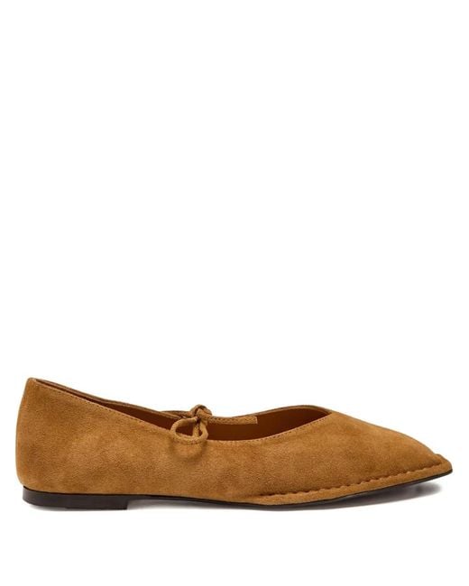 Alohas Brown Sway Suede Ballet Flats