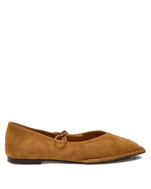Alohas Brown Sway Suede Ballet Flats