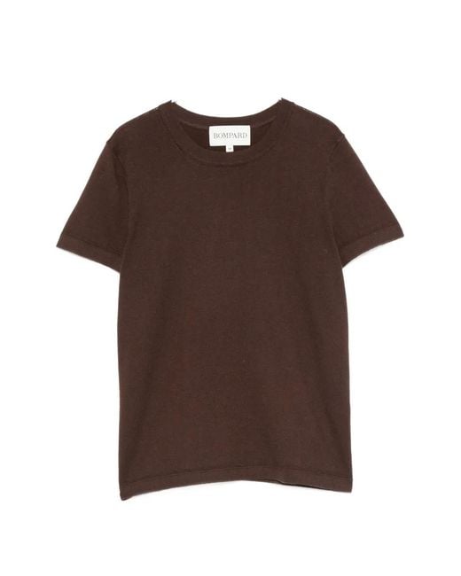 Bompard Brown Round-Neck Short-Sleeve T-Shirt