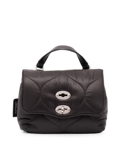 Zanellato Black Baby Postina Quilted Tote Bag
