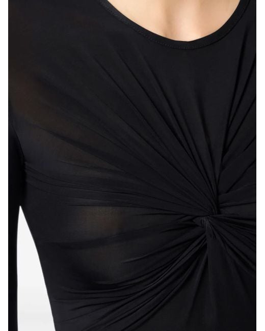 Elisabetta Franchi Black Oberteil mit langen Ärmeln