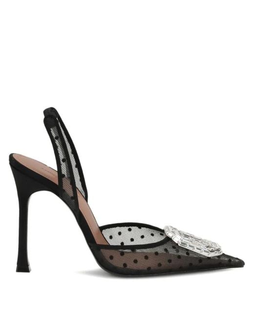 Sandales Camelia 105 Mm À Pois AMINA MUADDI en coloris Black