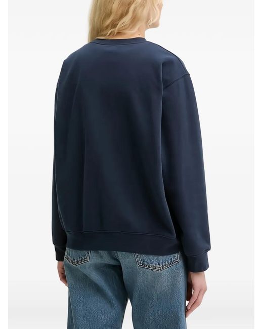 Levi's Blue Logo-Patch Crew-Neck Sweatshirt