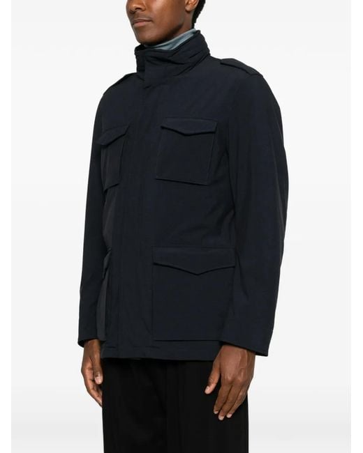 Herno Black Multi-Pocket Coats for men