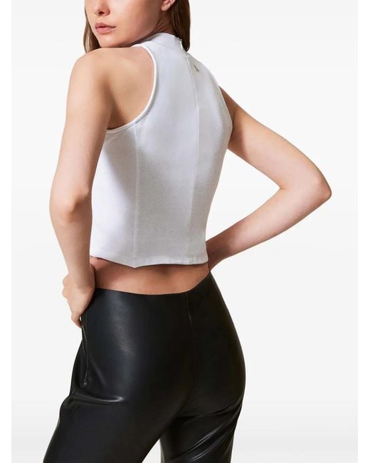 Twinset White Sleeveless Top