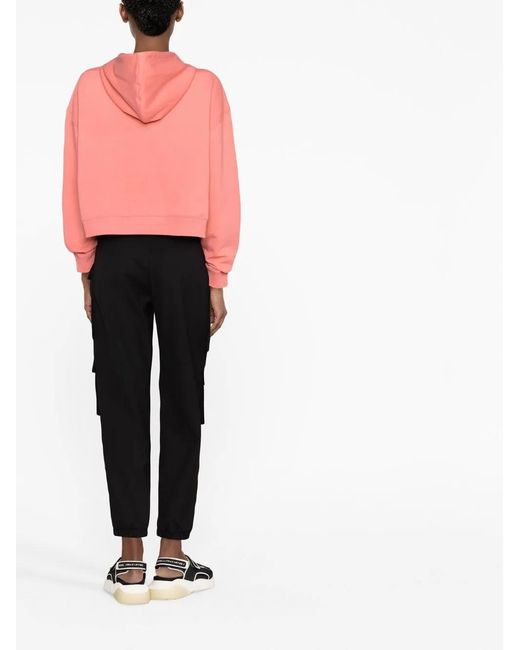 Stella McCartney Pink Logo-Print Drawstring Hoodie