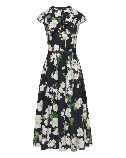Oscar de la Renta プリント ドレス White