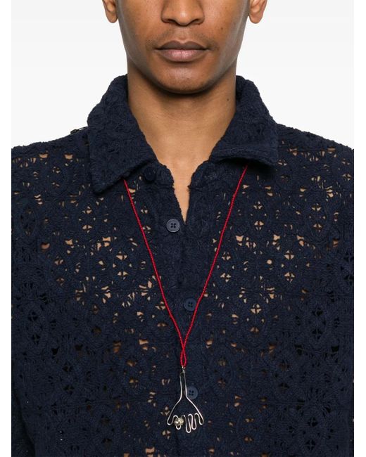 Daily Paper Blue Lace Shield Shirt for men
