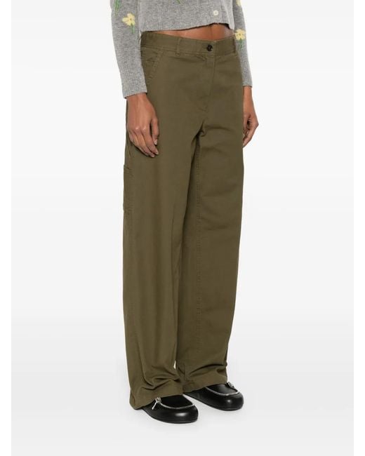 Aspesi Green Canvas Trousers