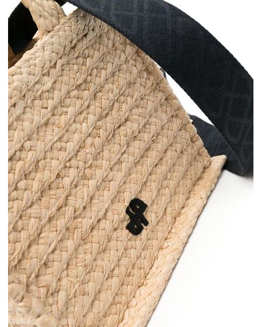 Patou Natural Small Jp Raffia Tote Bag