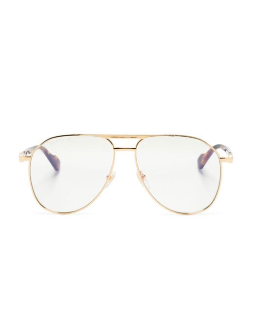 Gucci Natural Pilot-frame Sunglasses for men