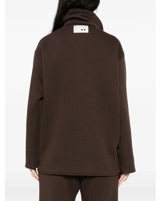 THE M.. Brown Hofu Half-Zip Sweatshirt
