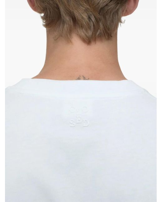 Closed White Cotton T-Shirt for men