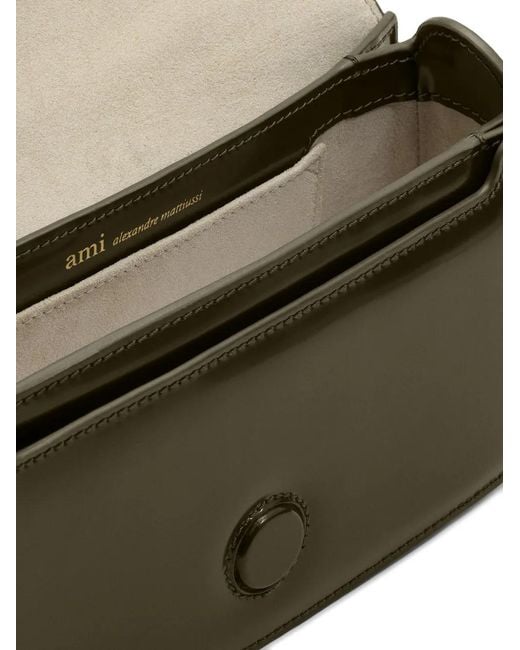 AMI Green Cow Leather Shoulder Paris Paris Bag