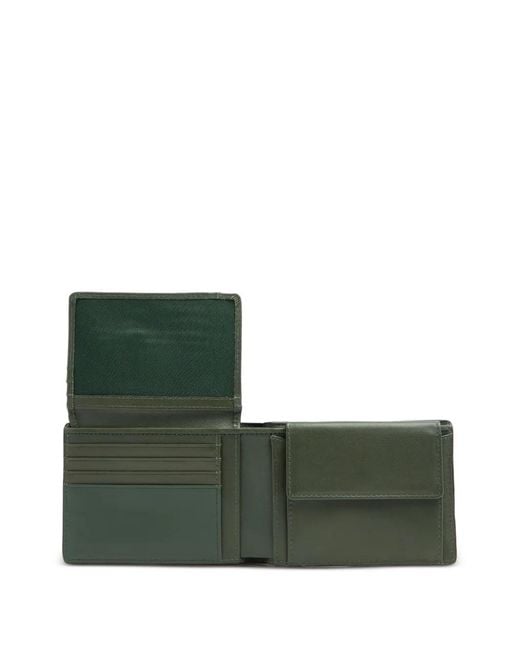 Piquadro Green Leather Flip-Up Wallet for men