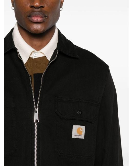 Carhartt Black Rainer Herringbone Shirt Jacket for men