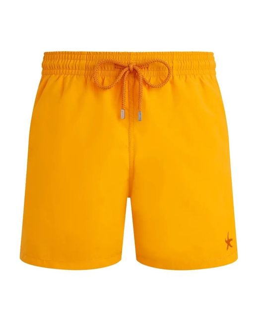 Vilebrequin Yellow Short De Bain À Lien De Resserrage for men