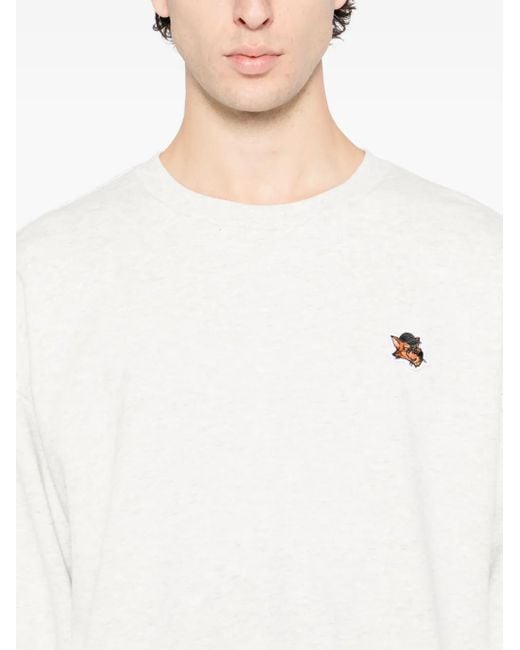 Izzue White Logo-Embroidered Sweatshirt for men