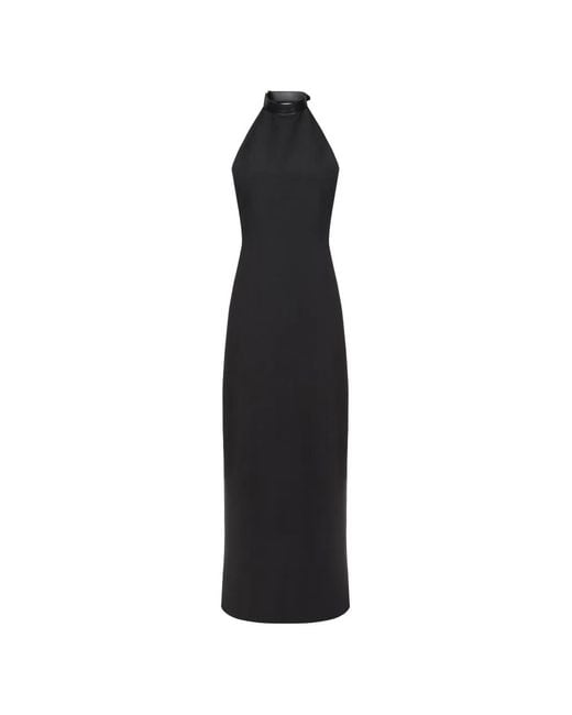 FFORME Black Robe Longue Silke Dos Nu