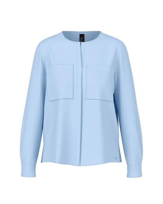 Marc Cain Blue Patch-Pocket Shirt