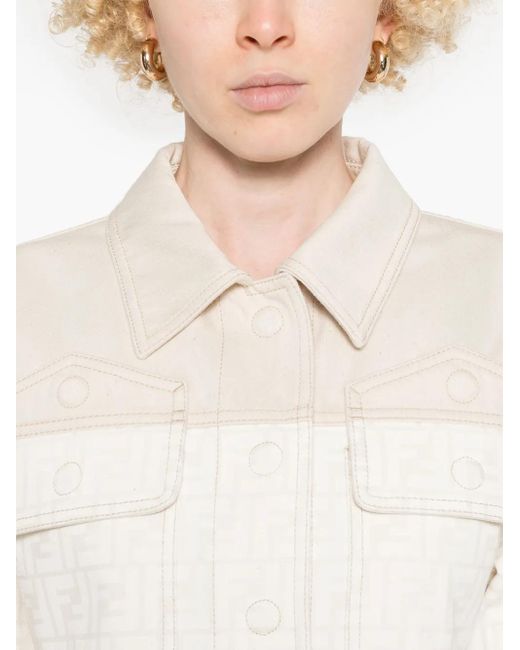 Fendi モノグラム デニムジャケット White