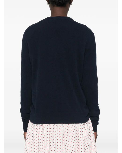 N°21 Blue Crystal-Embellished Raglan-Sleeve Sweater