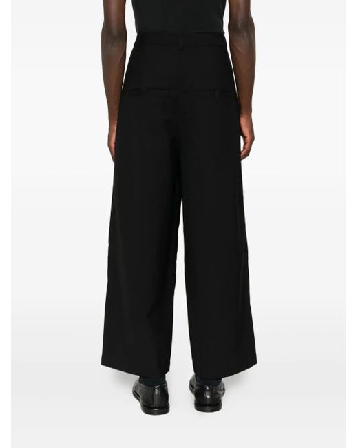 JOE CHIA Black Cloudfold Trousers for men