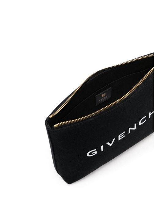 Givenchy Black Clutch mit Logo-Print