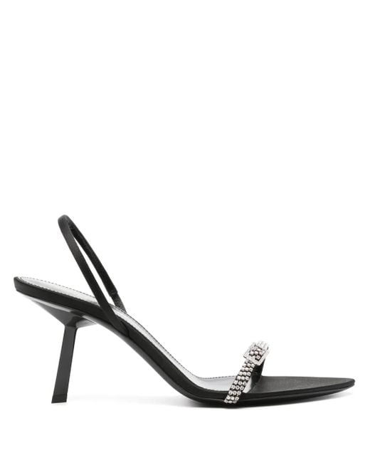 Saint Laurent White Rendez-Vous 75Mm Leather Sandals
