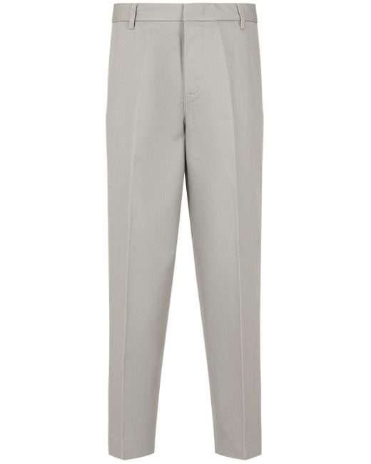 Pantalon fuselé en serge Emporio Armani pour homme en coloris Gray