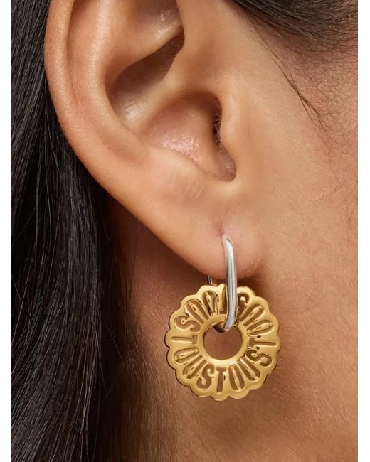 Tous Metallic Creolen Mit Blumenform