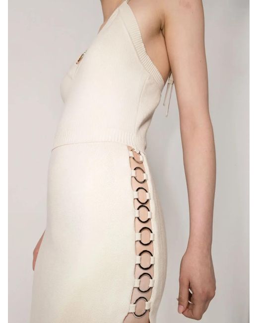 Rabanne White Cut Out-Detail Maxi Dress