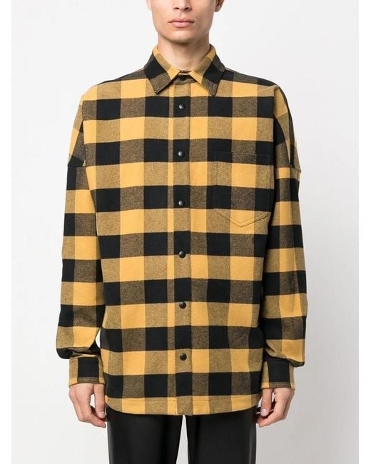 Palm Angels Multicolor Checked Logo-print Shirt for men