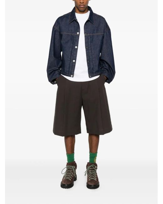 Kuro Blue Dense Button-Fastening Denim Jacket