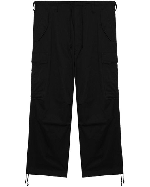 Y's Yohji Yamamoto Black Wide-leg Cargo Trousers for men