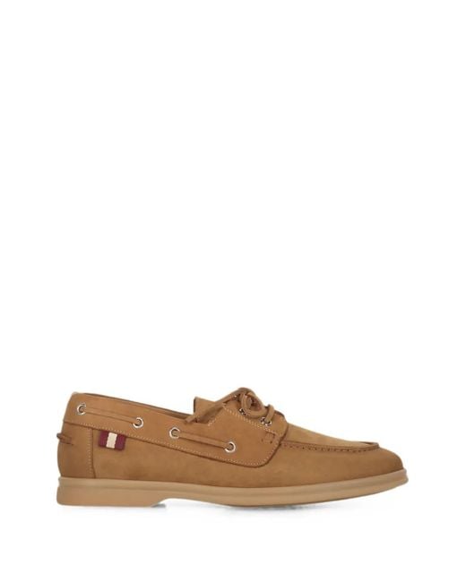 Bally Brown Leather Loafers for men
