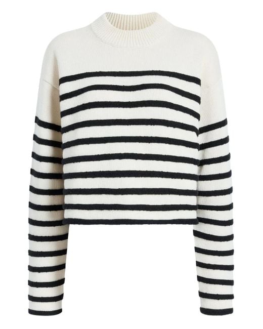 Proenza Schouler White Striped Cropped Sweater