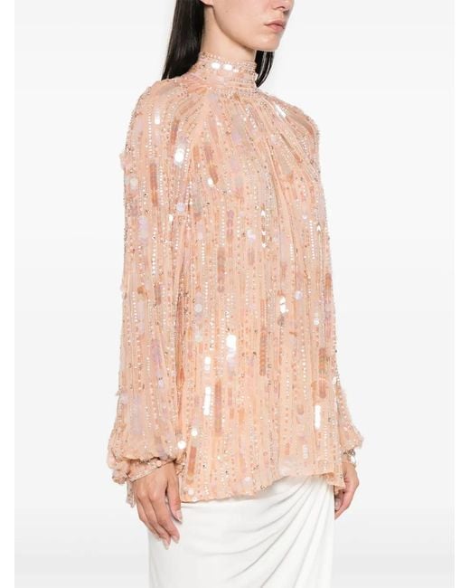Amen Pink Sequinned Blouse