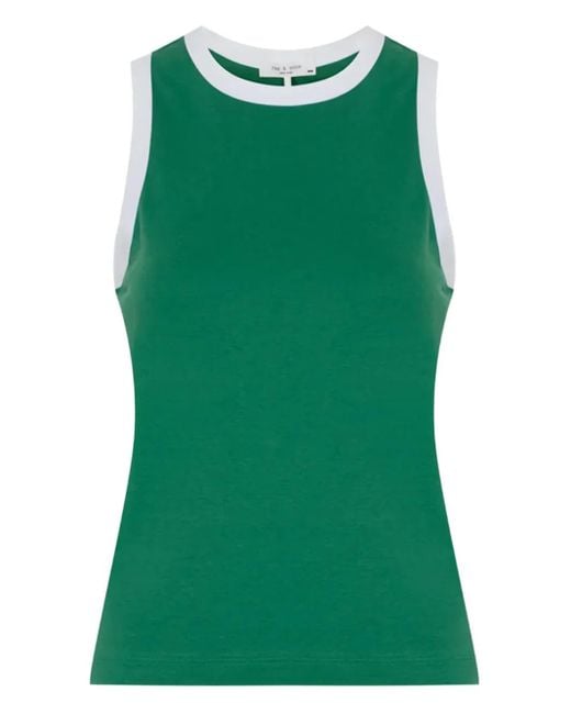 Top con ribete en contraste Rag & Bone de color Green
