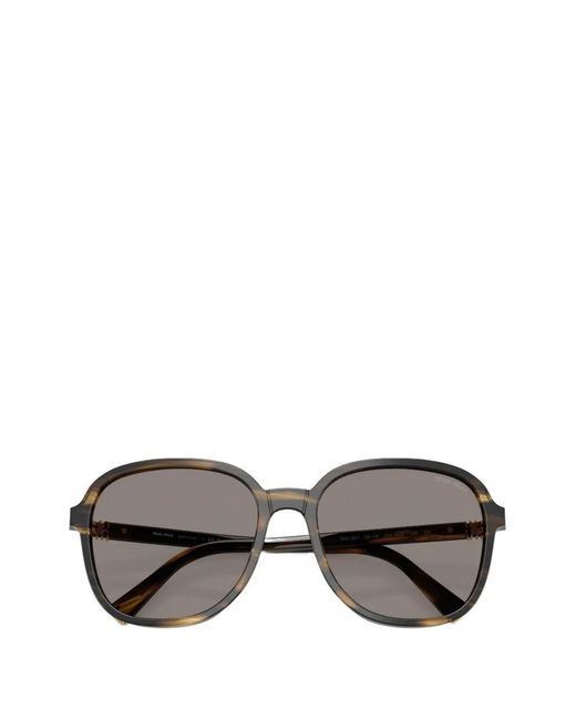 Miu Miu Gray Oversized-Frame Sunglasses