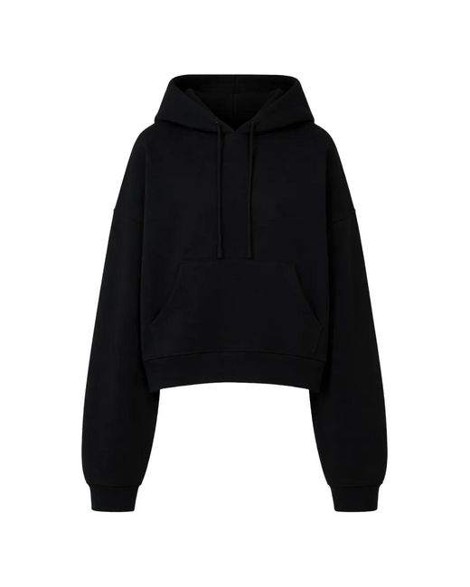 Entire studios Black Cotton Hoodie for men