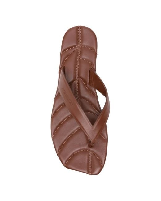 J.W. Anderson Brown Quilted Leather Slides