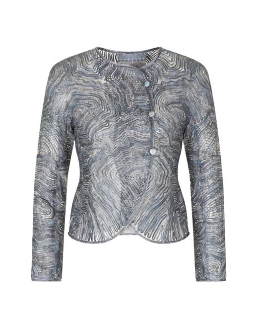 Giorgio Armani Blue Button-Fastening Jacket
