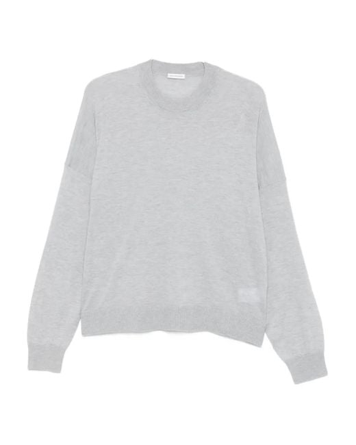 Iris Von Arnim White Crew-Neck Sweater