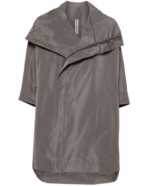 Abrigo estilo capa con cremallera Rick Owens de color Gray