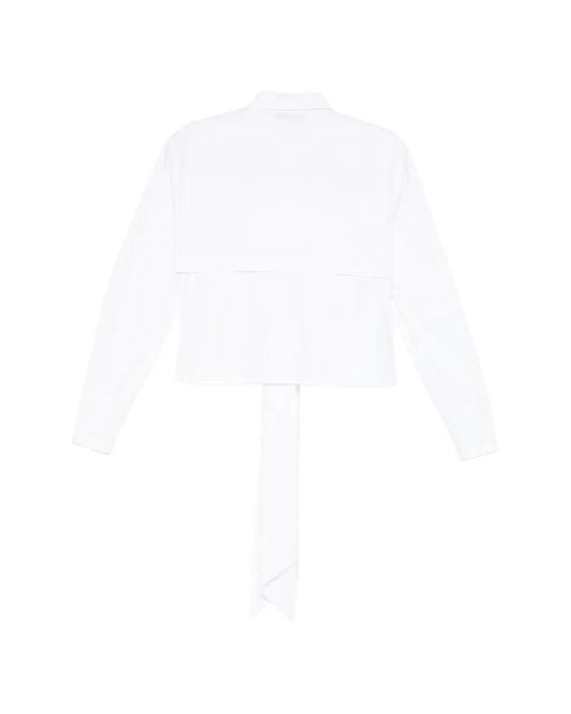 Pushbutton White Bolero Shirt