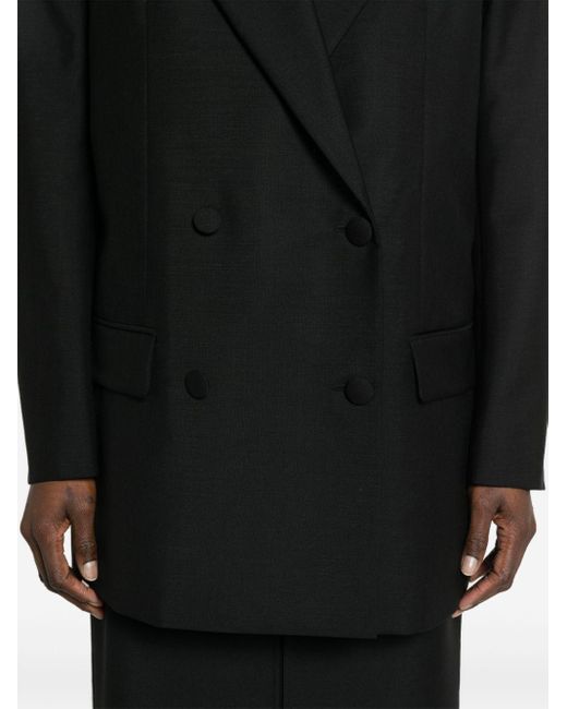 Givenchy Black Double-breasted Wool Blazer