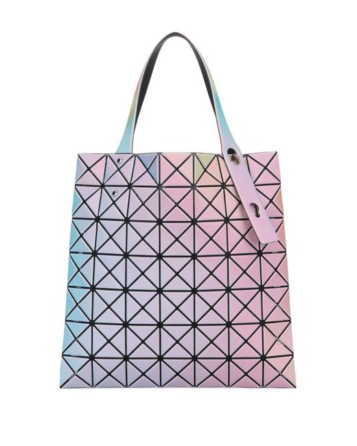 Issey Miyake Blue Geometric-Pattern Tote Bag